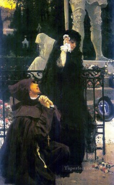 Invitado de piedra don juan y donna anna 1885 Ilya Repin Pinturas al óleo